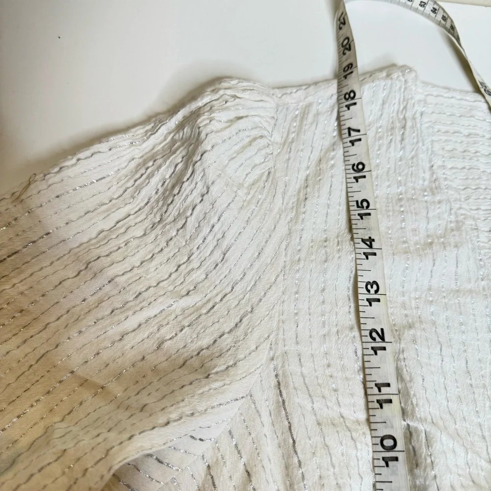 BODEN LUREX SMOCKED CROP TOP